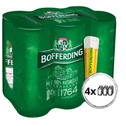 BOFFERDING PILS 4,8° SLIM CANS 4x6x33cl