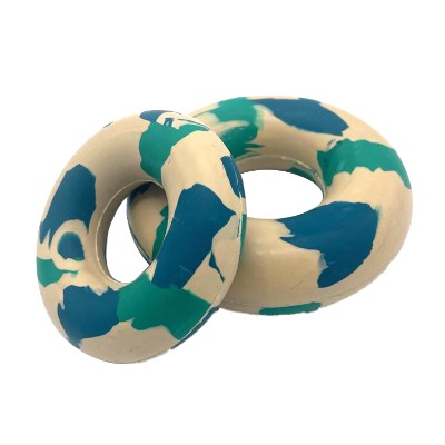 Anneau Bagel, caoutchouc naturel, L, 12,5cm, bleu