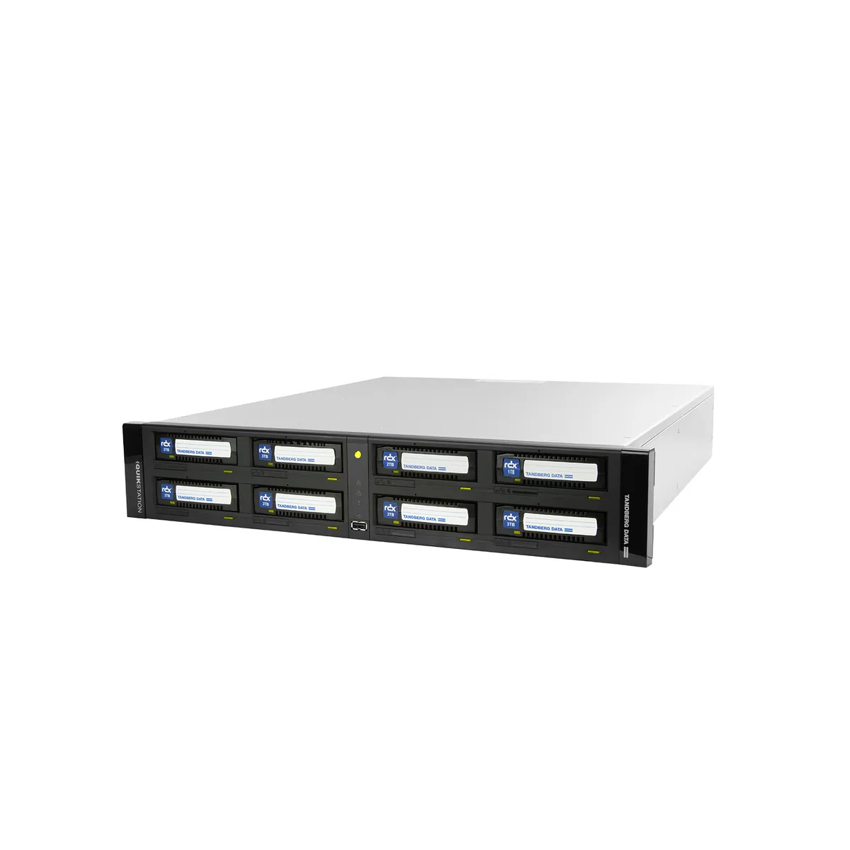 Tandberg Data O-T RDX QuikStation 8 RM, 4 baies, 2x 10 Go Ethernet, baie de lecteur amovible, montage en rack 2U — image produit 4