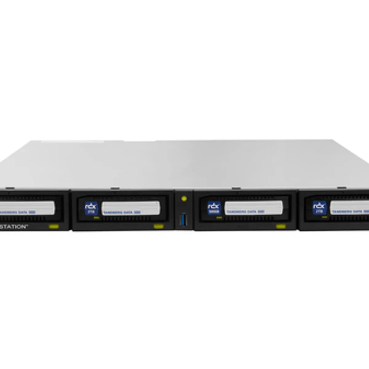 Tandberg Data O-T RDX QuikStation 4 RM, 4 baies, 4 x 1 Go Ethernet, baie de lecteur amovible, montage en rack 1U — image produit 4