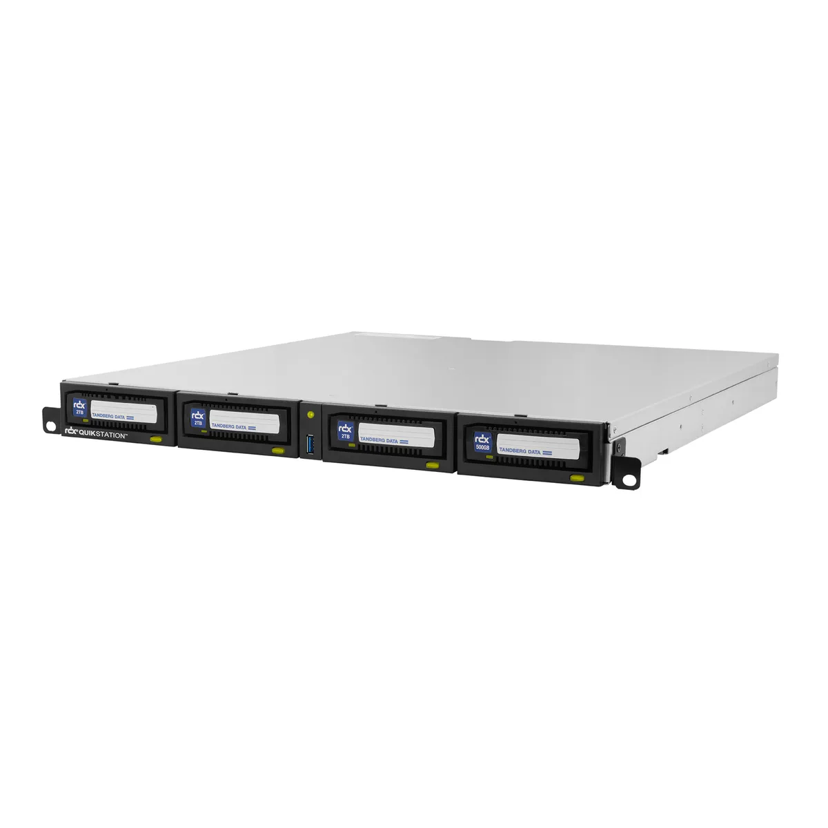 Tandberg Data O-T RDX QuikStation 4 RM, 4 baies, 4 x 1 Go Ethernet, baie de lecteur amovible, montage en rack 1U — image produit 5