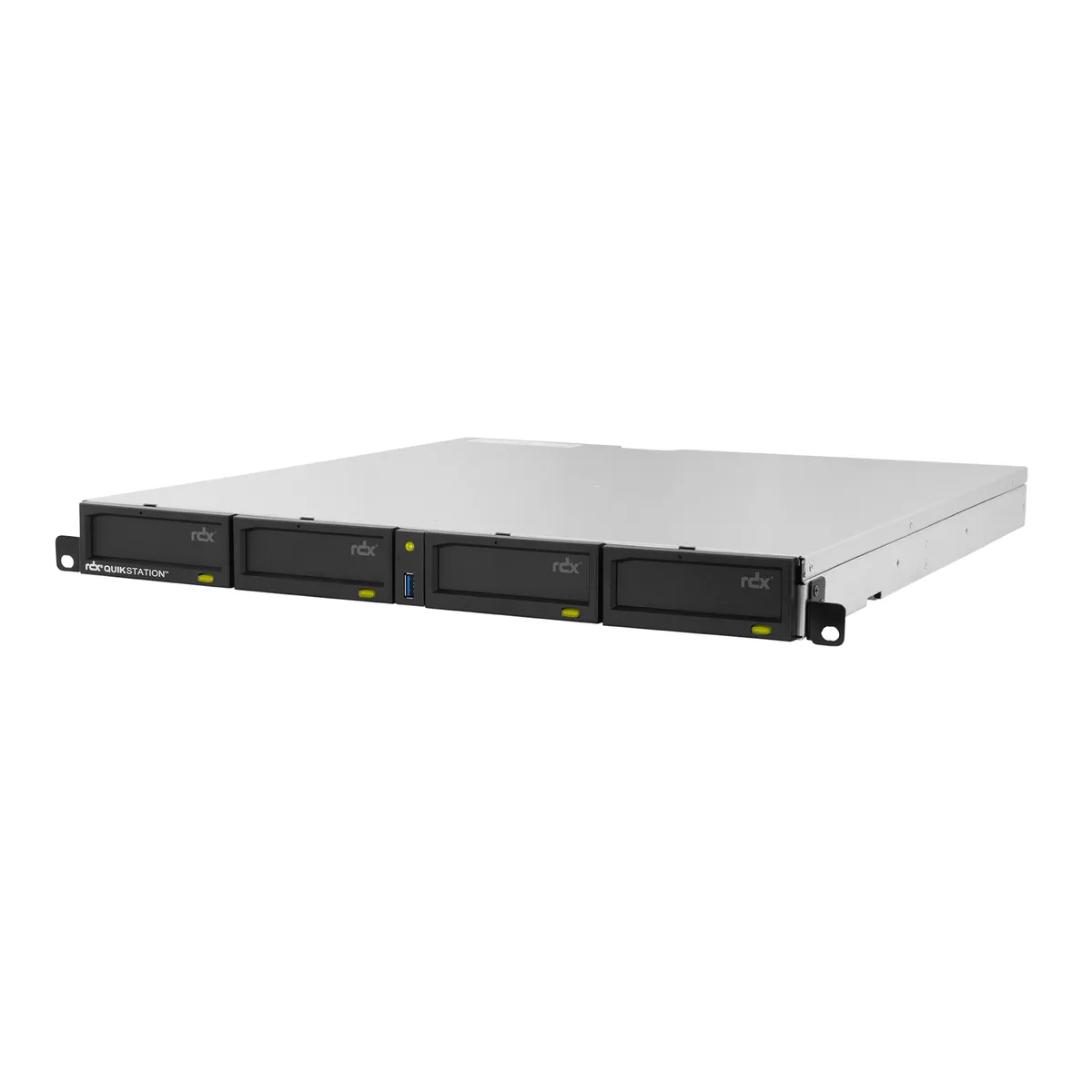 Tandberg Data O-T RDX QuikStation 4 RM, 4 baies, 4 x 1 Go Ethernet, baie de lecteur amovible, montage en rack 1U — image produit 2